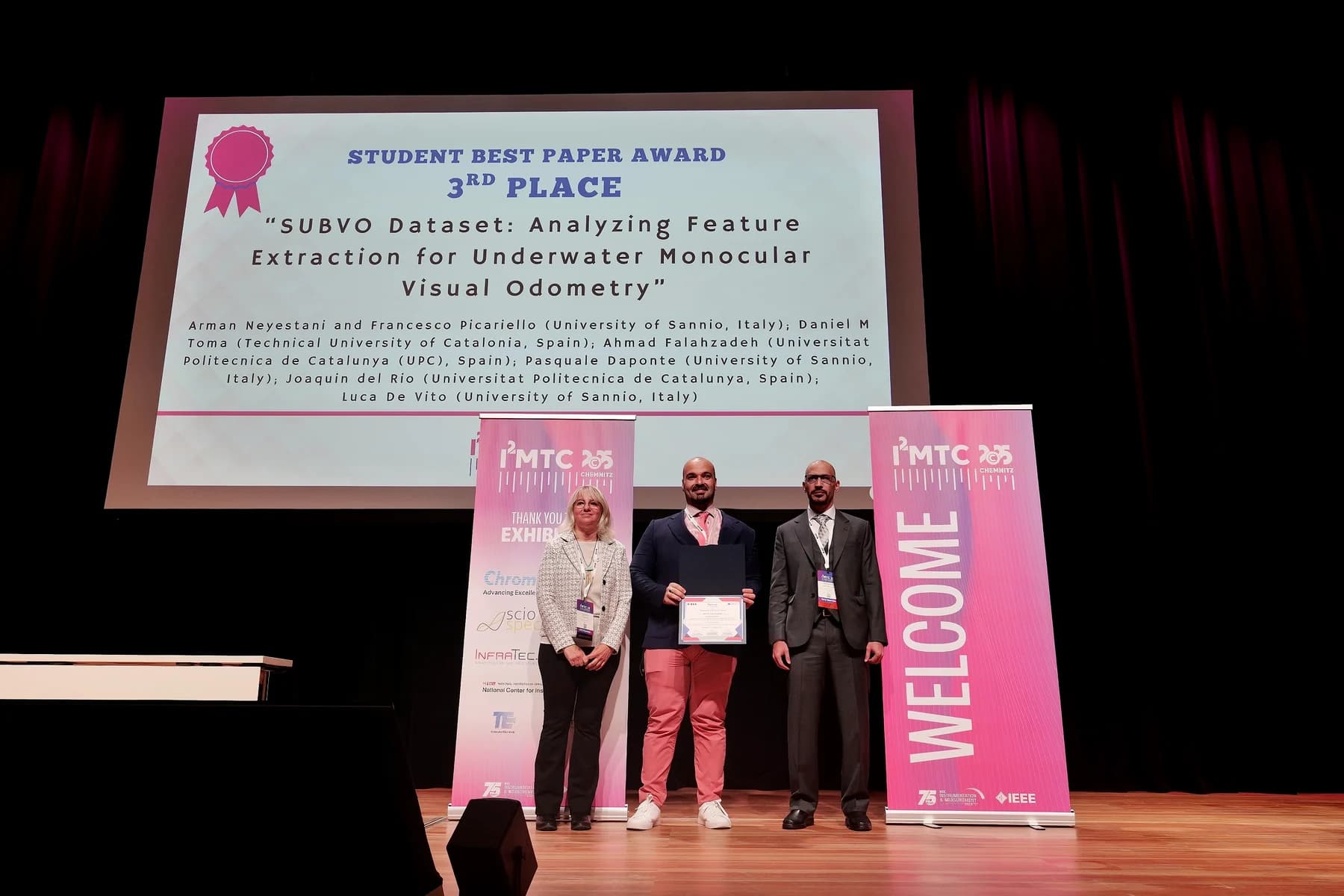 Student Best Paper Award presentation at IEEE I2MTC 2025.